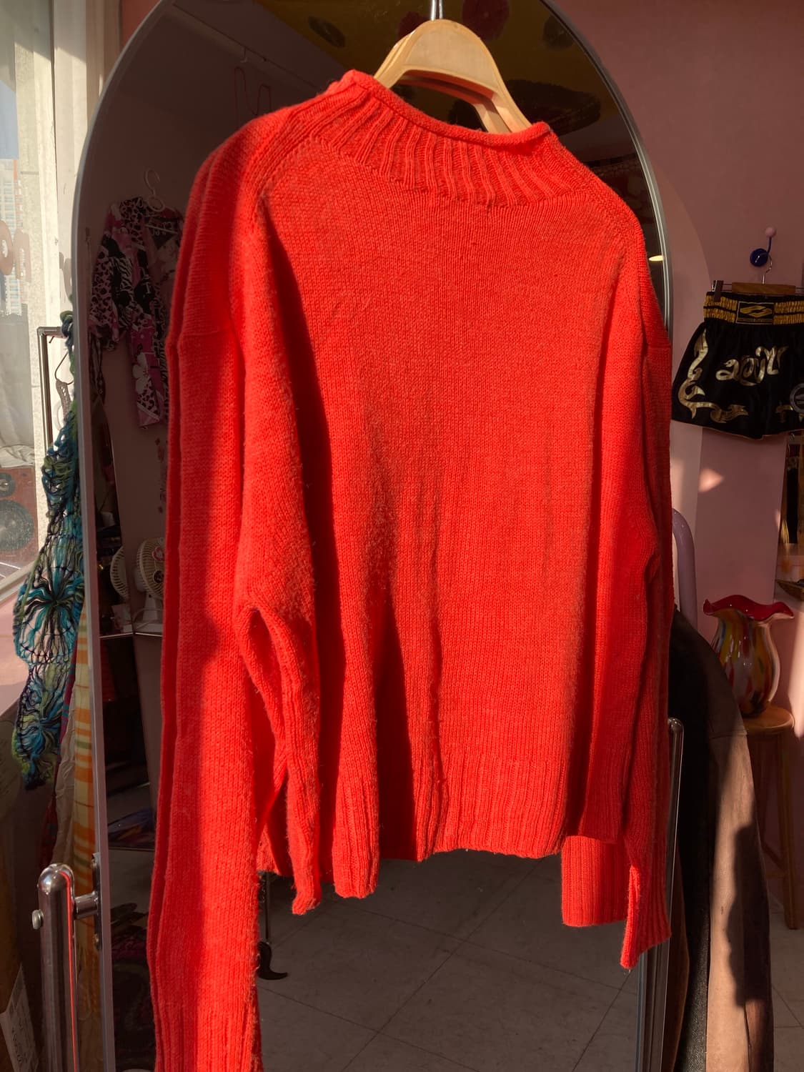 오렌지 라운드넥 니트 상품이미지5