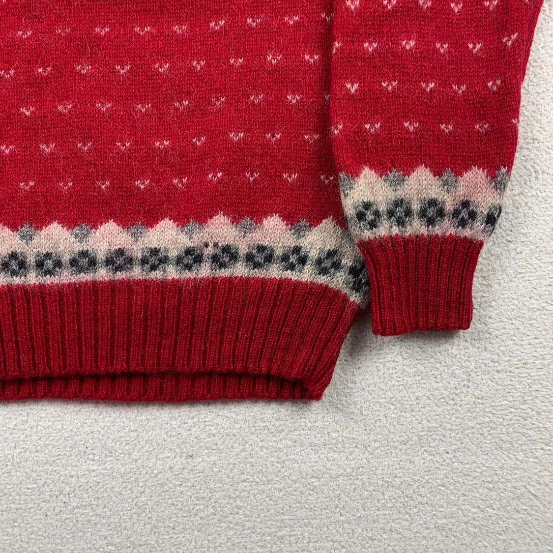 80s 울리치 청둥오리 패턴 빈티지 울 니트  상품이미지5