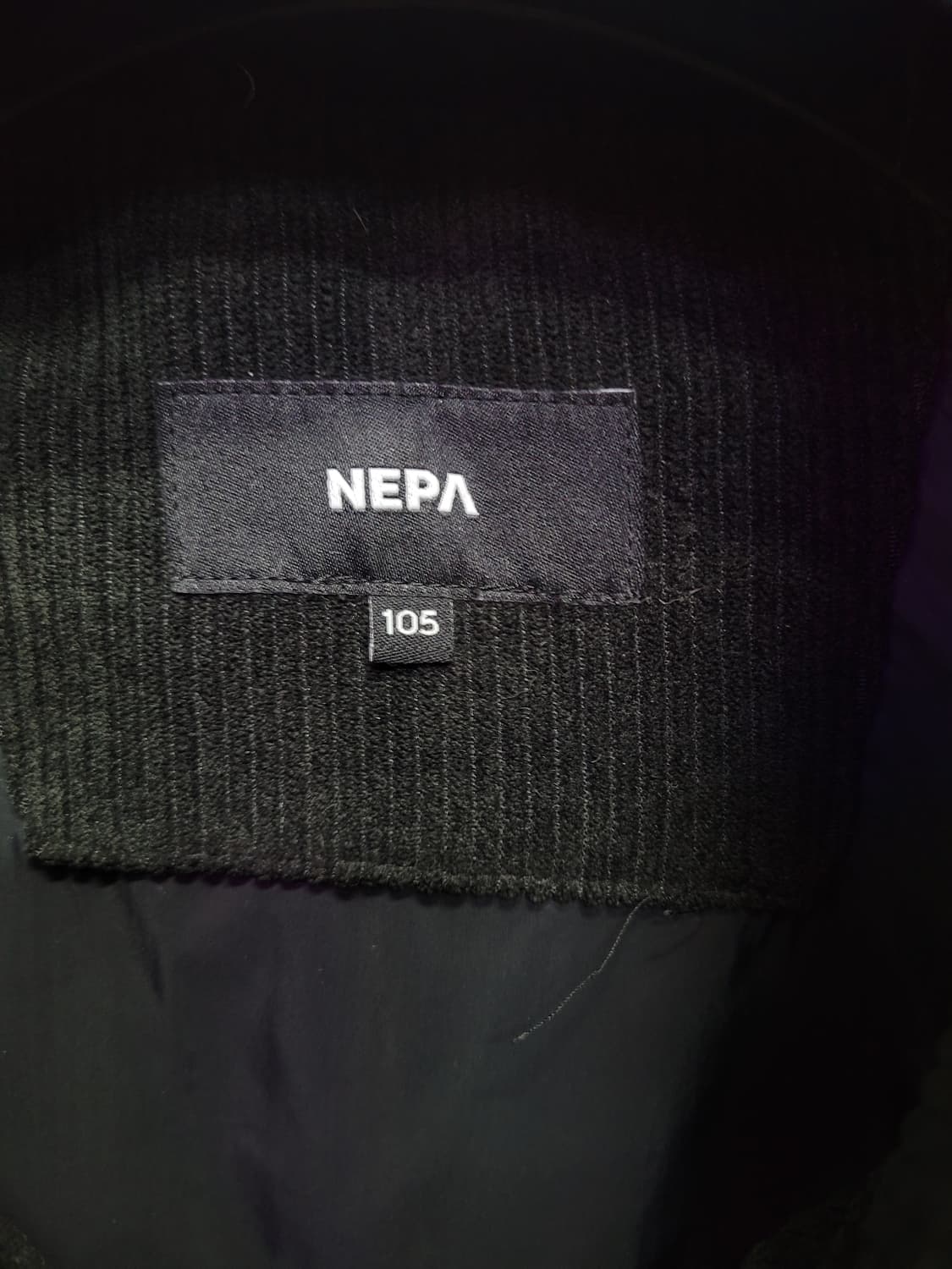 NEPA 네파 코듀로이 블랙 패딩 점퍼 오리털 상품이미지5