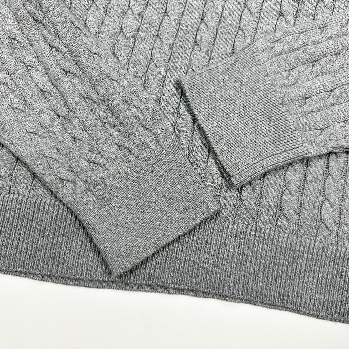 타미힐피거 플래그 그레이 꽈배기니트 (XL) 상품이미지4