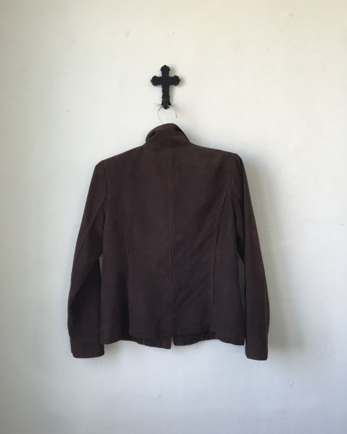 Poly suede high neck jacket 상품이미지2
