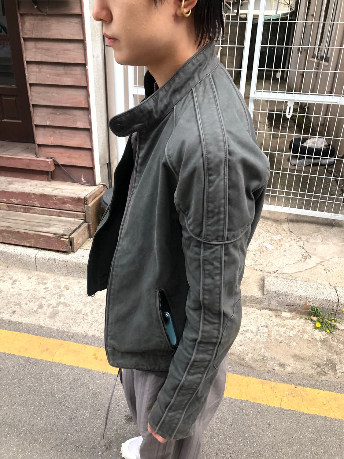 아르마니 익스체인지 스톤 바이커 자켓  상품이미지4