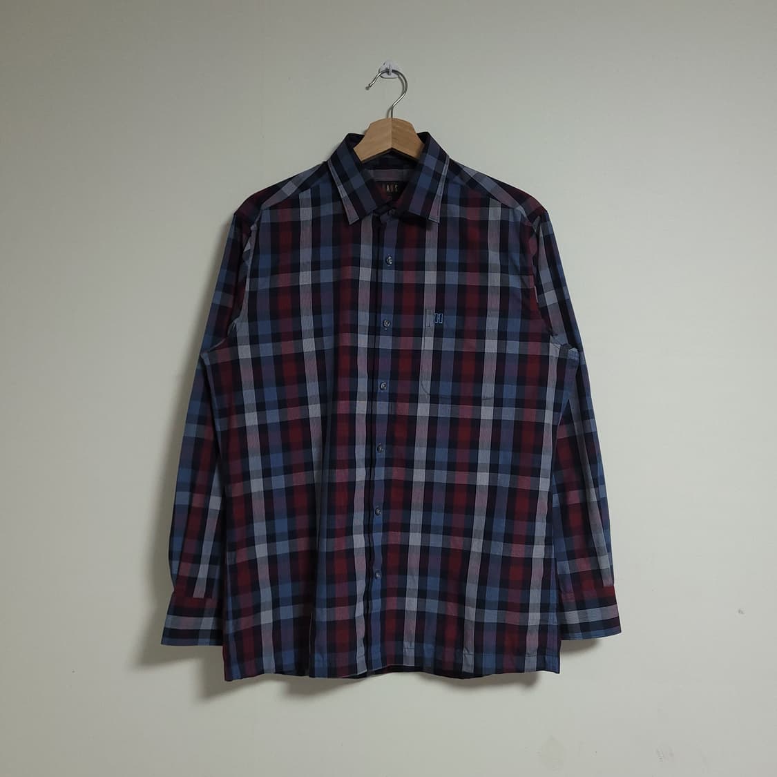 (100) DAKS 닥스 체크 긴팔 셔츠 남방 상품이미지1