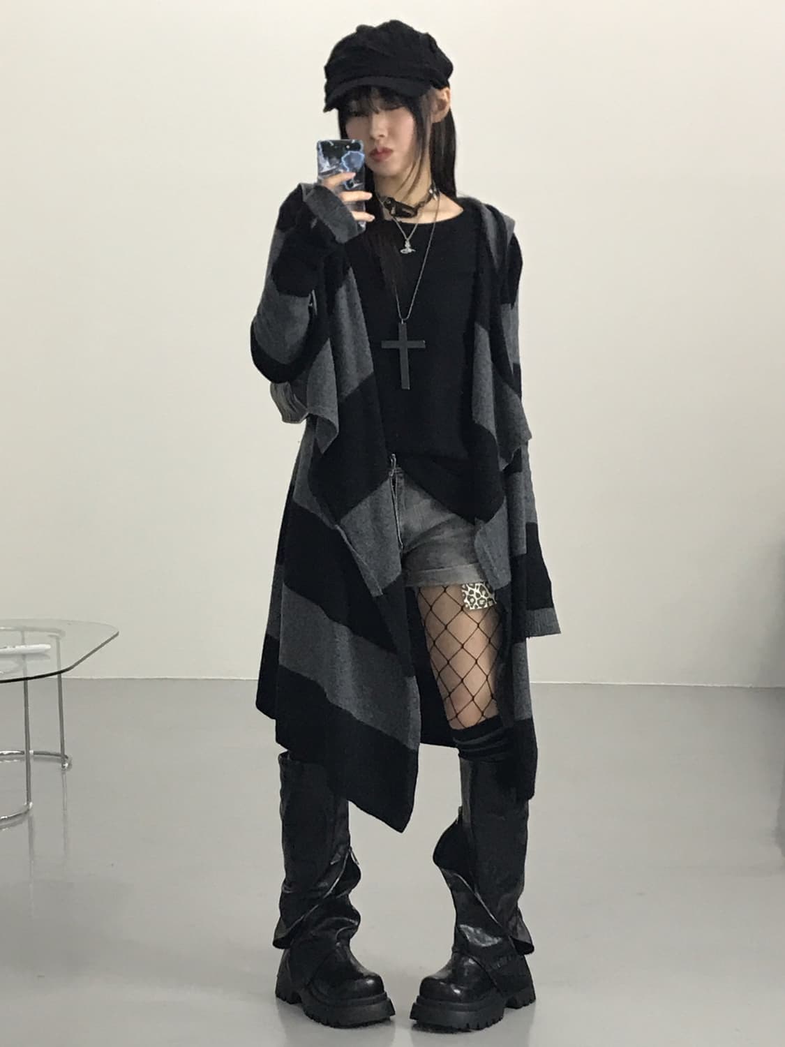 Jpn Wool Striped Long Cardigans 상품이미지1