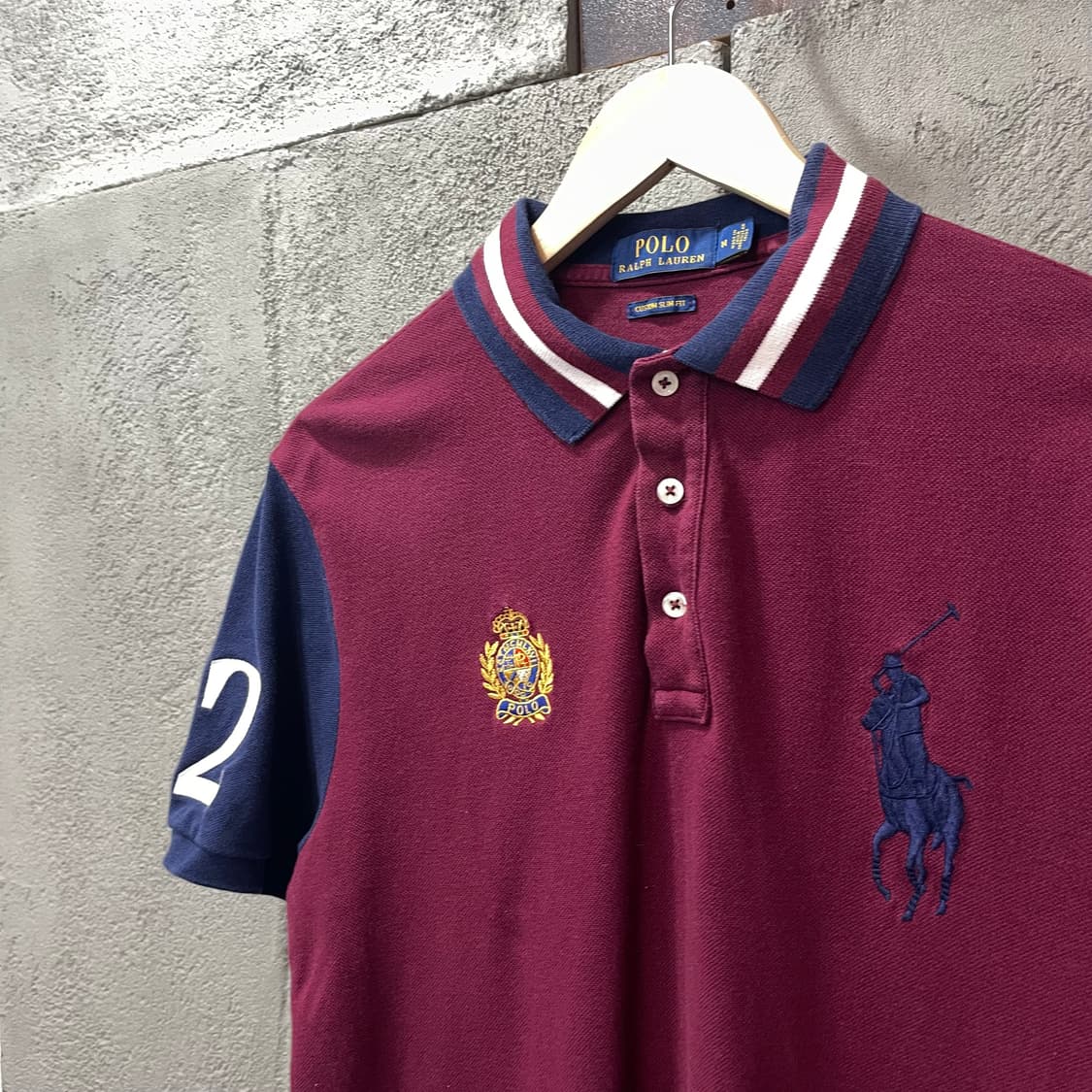폴로 랄프로렌 버건디 빅포니 카라 티셔츠 상품이미지3