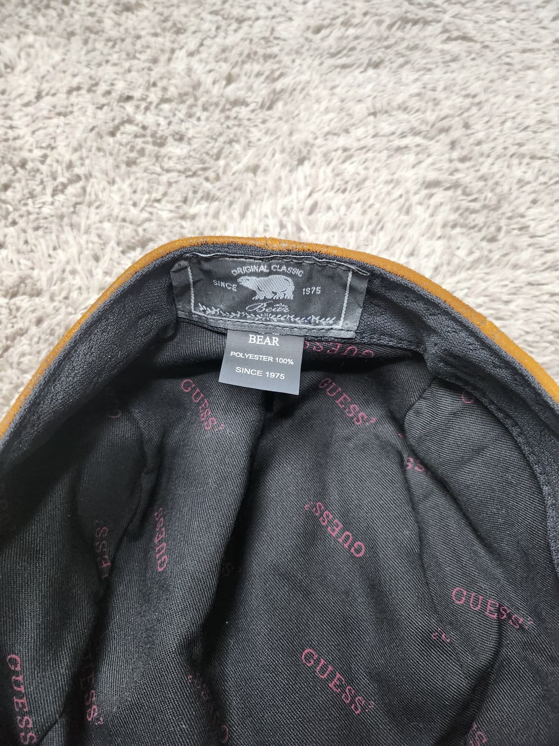 빈티지 GUESS 헌팅캡 XL 브라운 새제품 상품이미지5