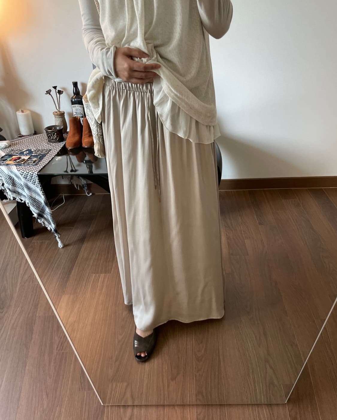 silk long skirt 상품이미지8