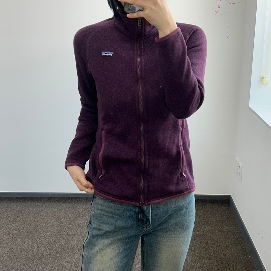 Patagonia 파타고니아 퍼플 후리스 집업 상품이미지1