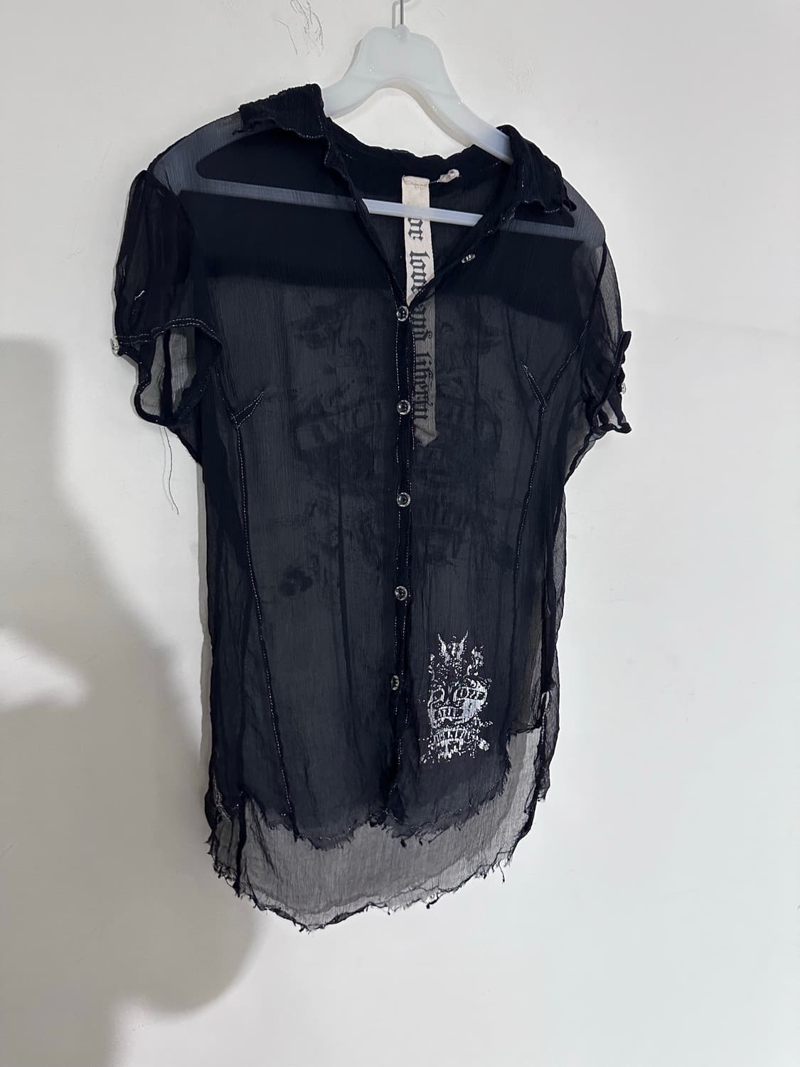 printing detail mesh shirt 상품이미지3