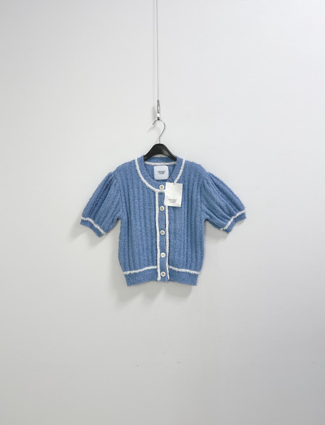 쟈니헤잇재즈 퍼프 숏슬리브 부클 가디건 상품이미지1