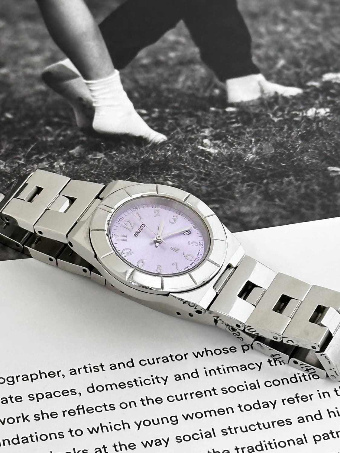 세이코 seiko 루키아 연보라 다이얼 쿼츠 시계(풀박스) 상품이미지6