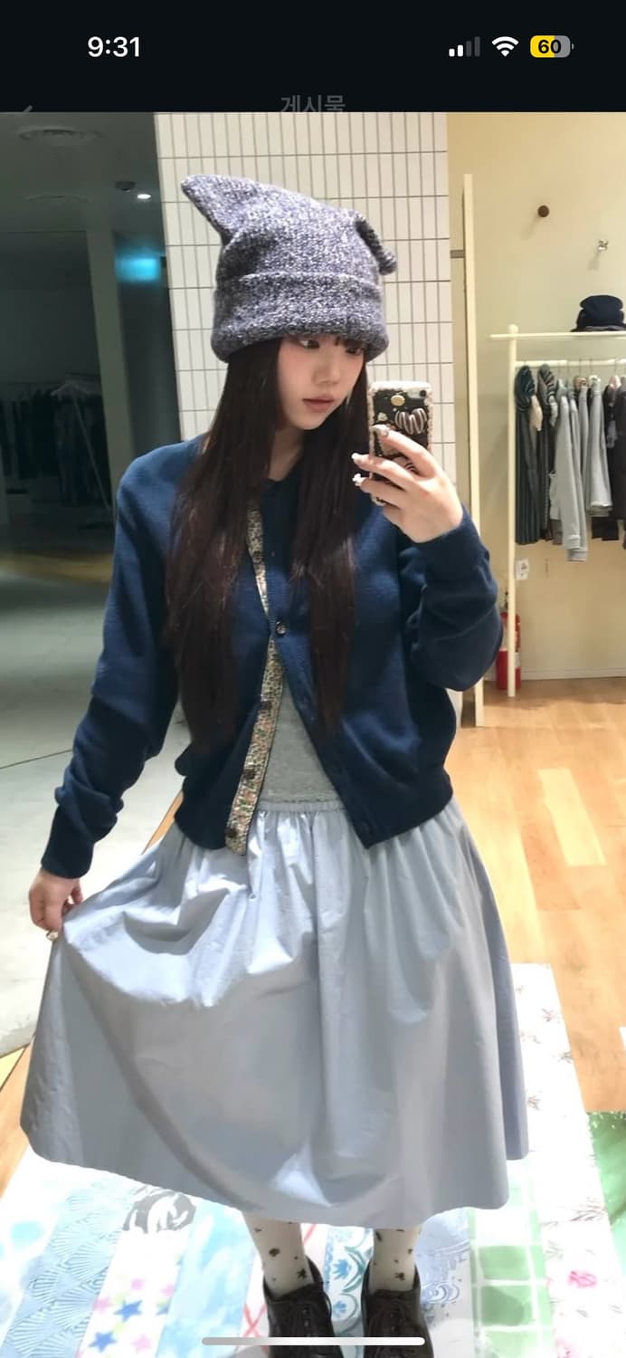 코이세이오 FLOWER PLACKET CARDIGAN NAVY 상품이미지2