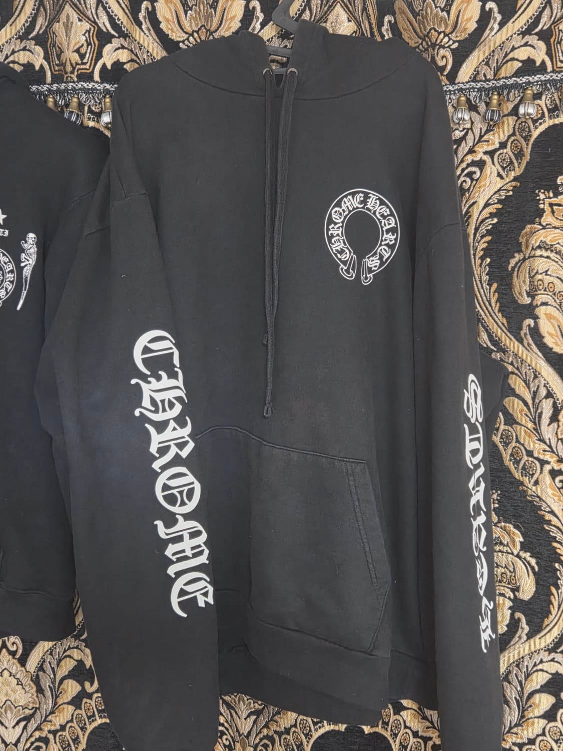 [정품] 크롬하츠 메티보이 촘퍼 홀스슈 후드티 블랙 XL 상품이미지2