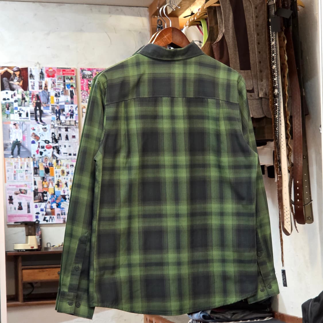 컬럼비아 그린 체크 셔츠 상품이미지5