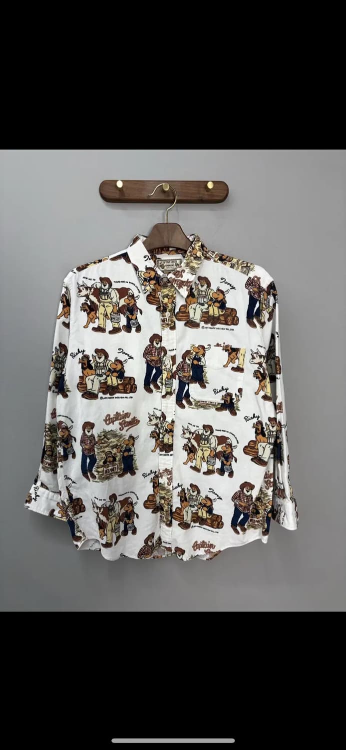 캡틴산타 패턴 코듀로이 버튼다운 셔츠 H1408 상품이미지2