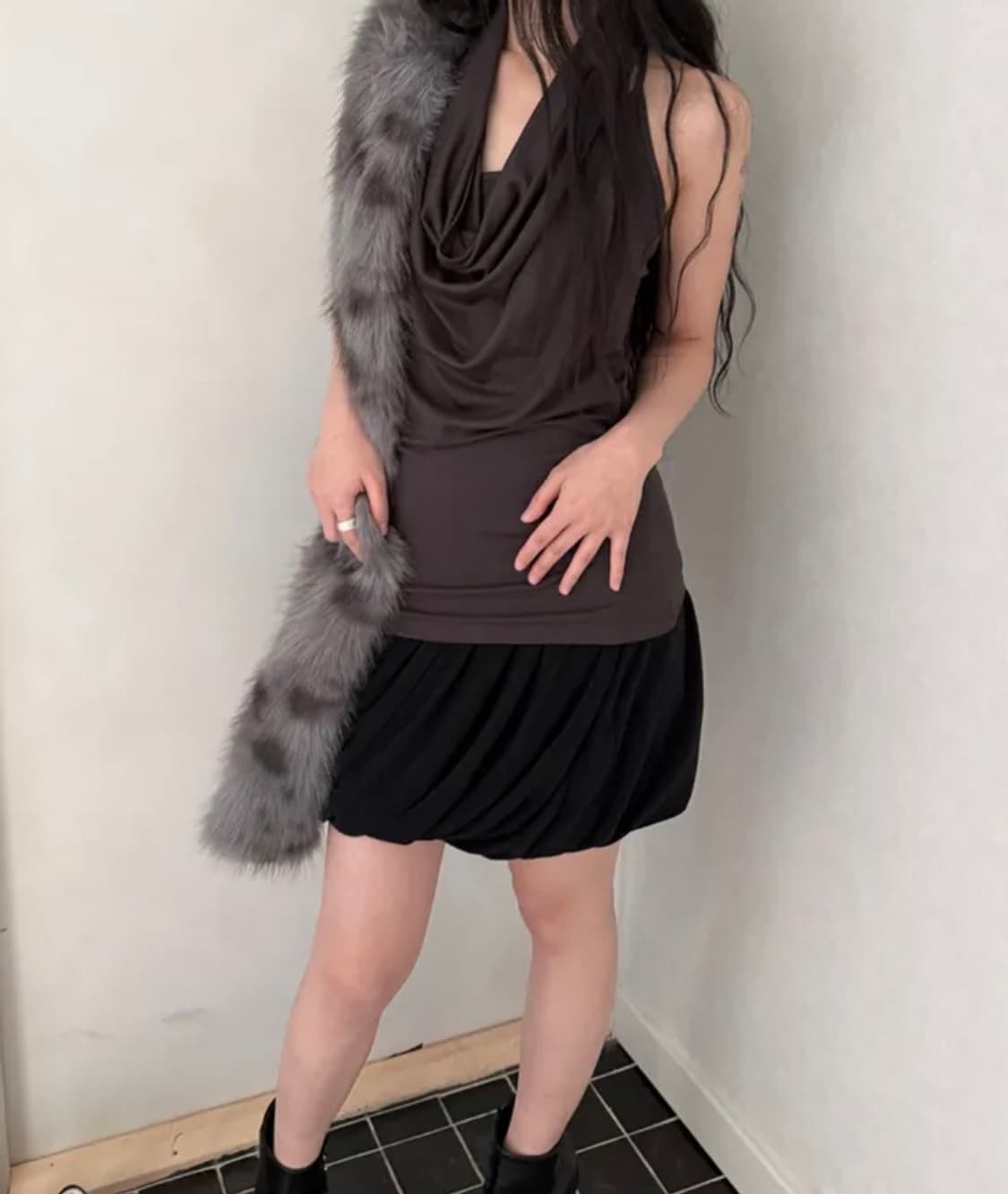 Slouch drape top 상품이미지1