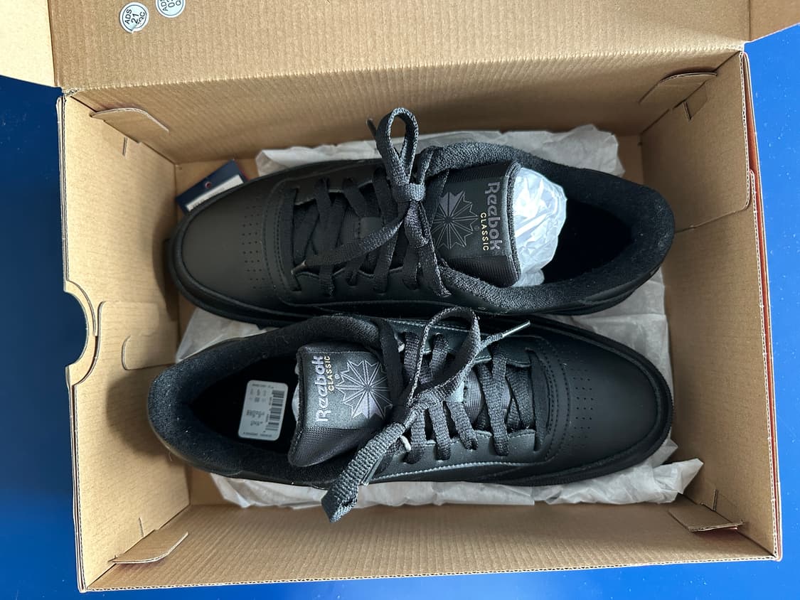 리복 클럽 C 85 블랙 레더 스니커즈 280 상품이미지3