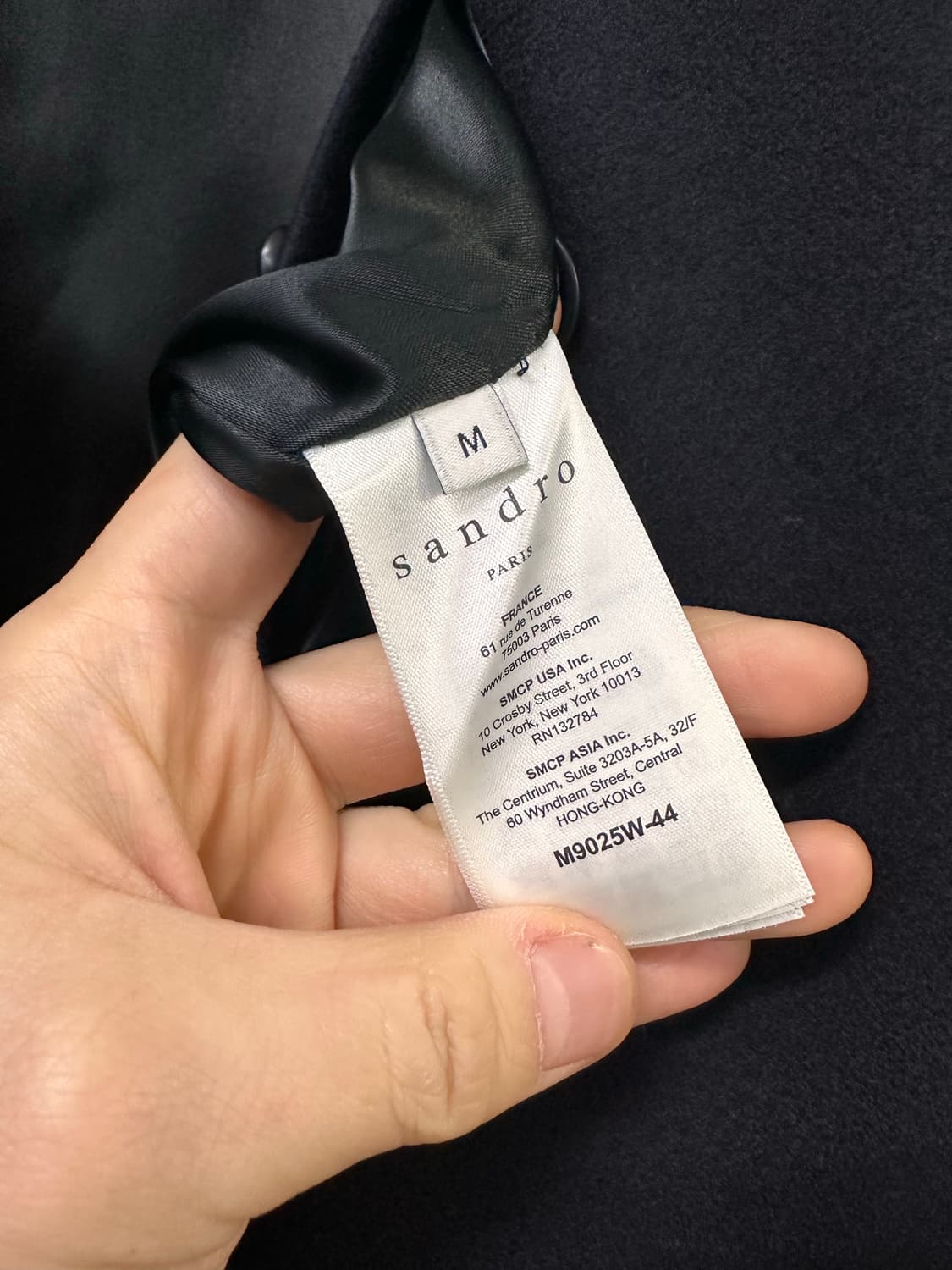 (M)산드로옴므 더블 브레스티드 코트 다크네이비 상품이미지5