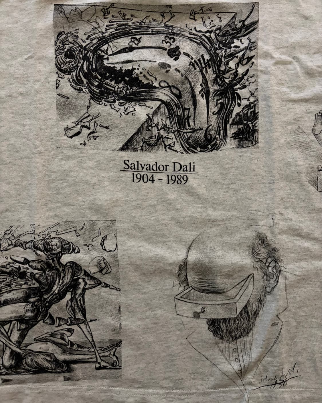90s salvador dail art t shirt 상품이미지3
