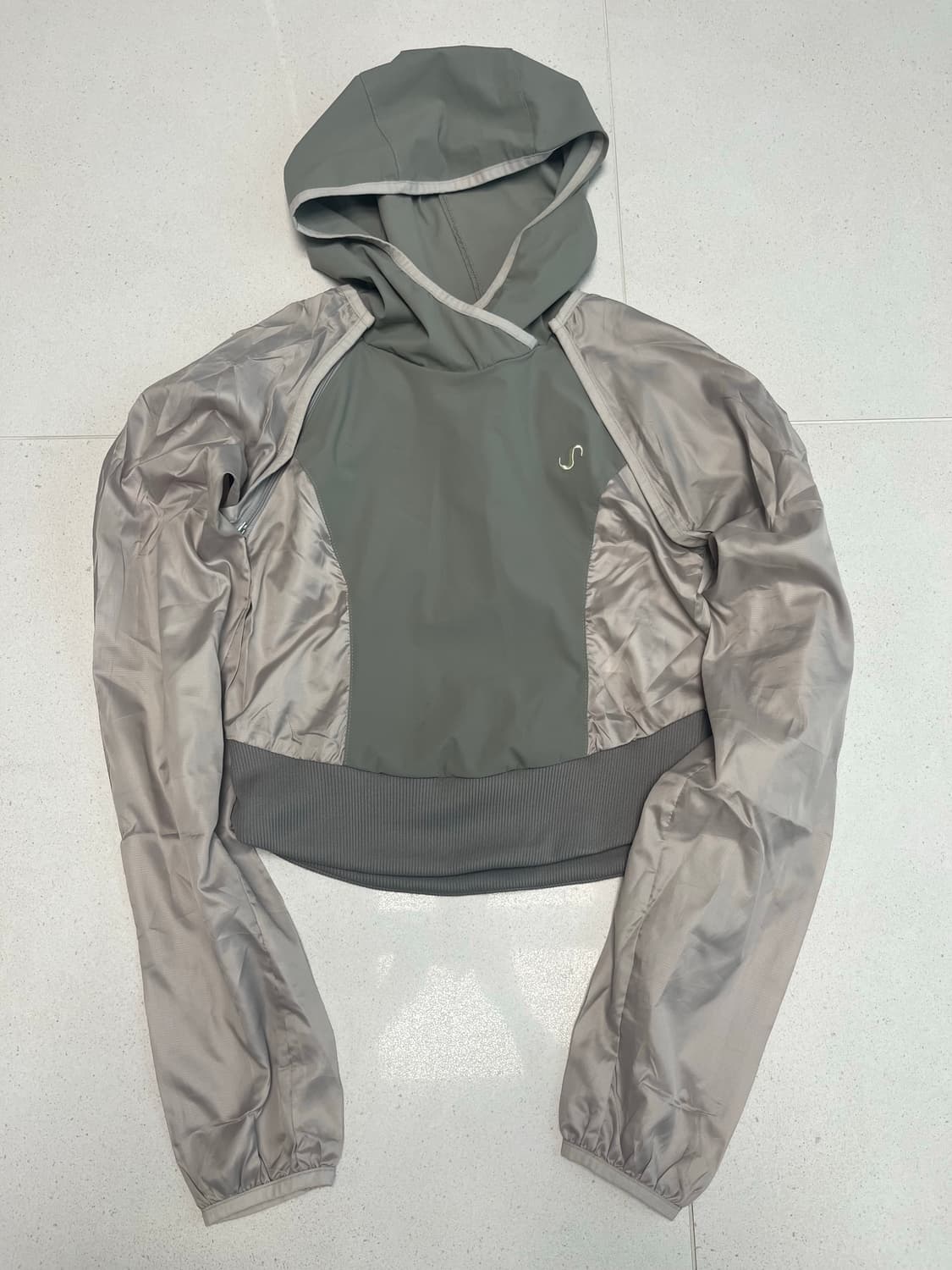 오호스 2-way Hoodie Bolero / Khaki 상품이미지3