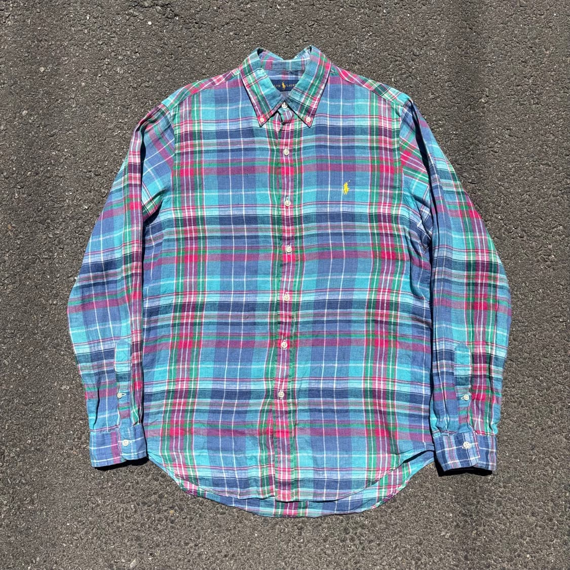 폴로 랄프로렌 린넨 체크 셔츠 상품이미지1