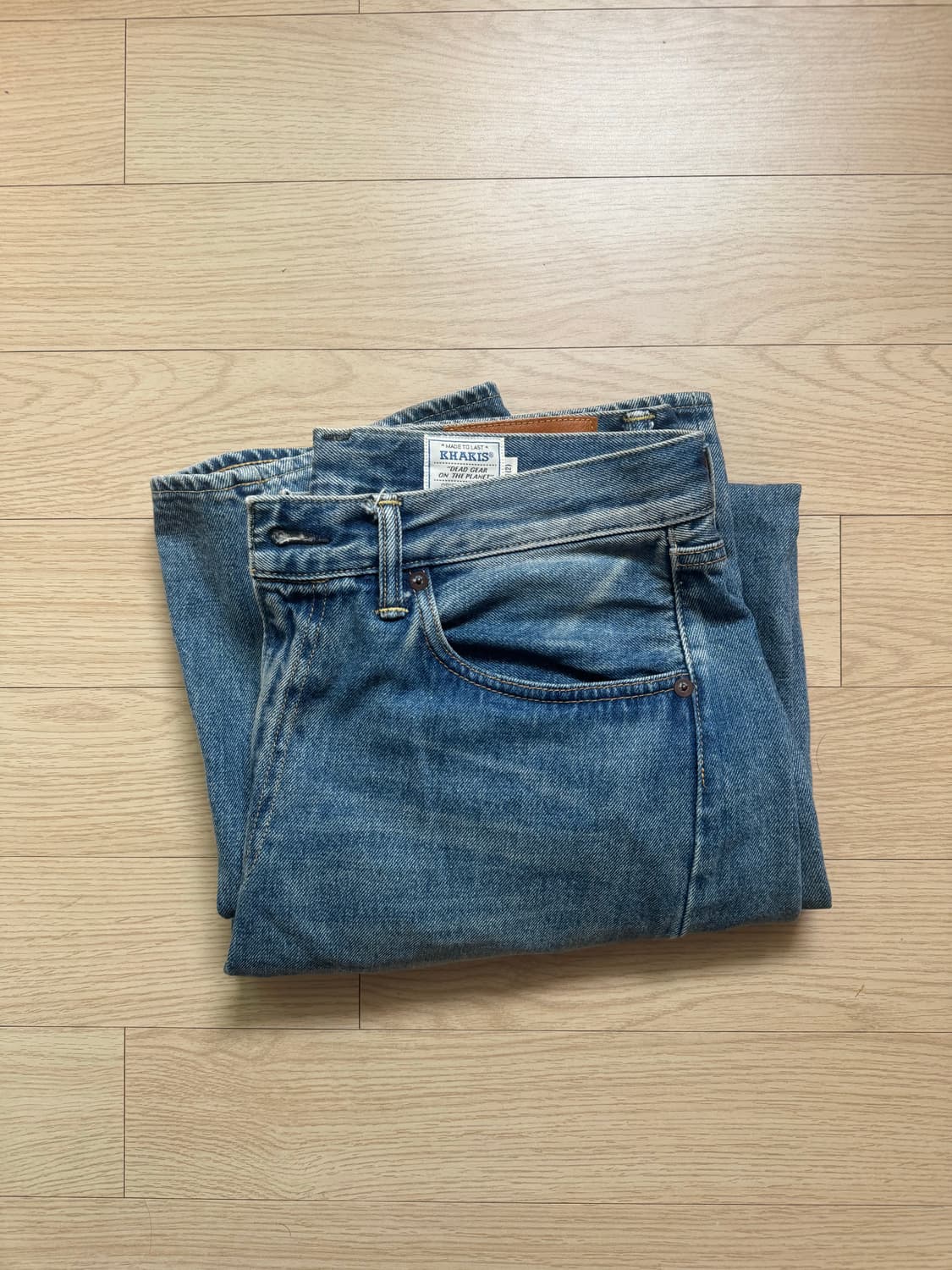 카키스 khakis 크로프트 레귤러 진 미드 블루  상품이미지1