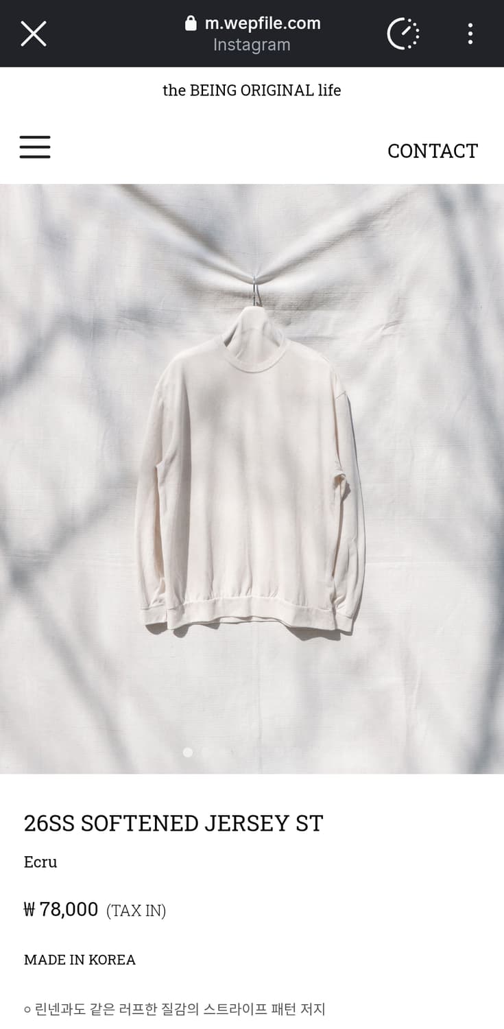 wep.refined 26SS SOFTENED JERSEY ST 상품이미지1