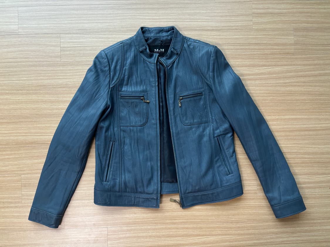 재패니즈 블루 레더자켓 상품이미지3