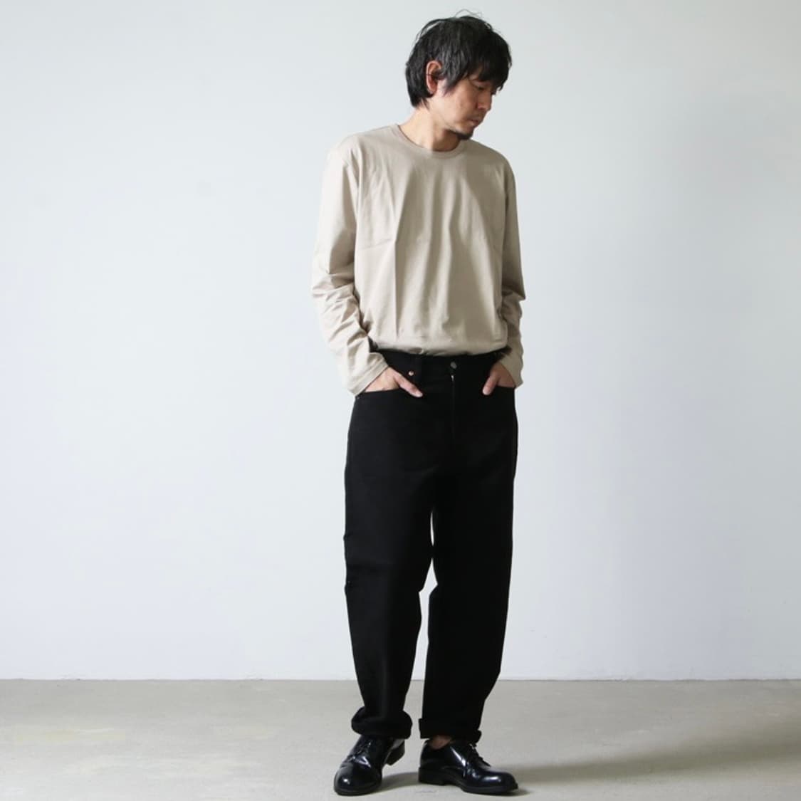 [1]코모리 블랙 몰스킨 5p 팬츠 상품이미지1