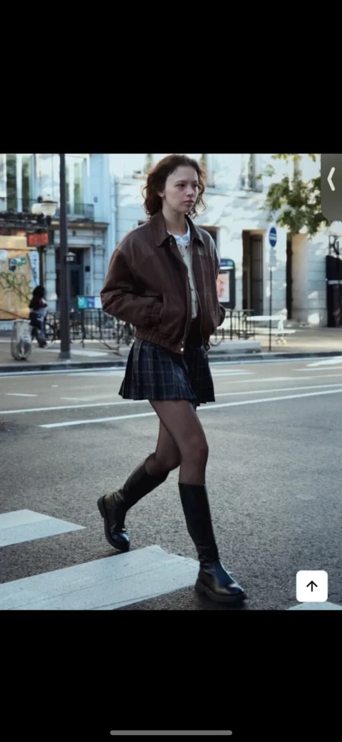 레터프롬문 스웨이드 퀄팅 점퍼 브라운 FREE 상품이미지1