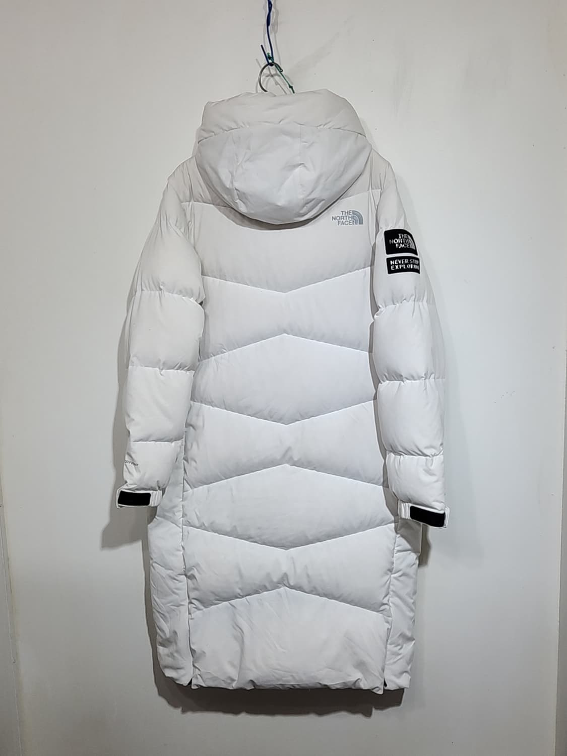 (L) 노스페이스 거위털 롱패딩 점퍼 화이트 구스다운 패딩코트  상품이미지8