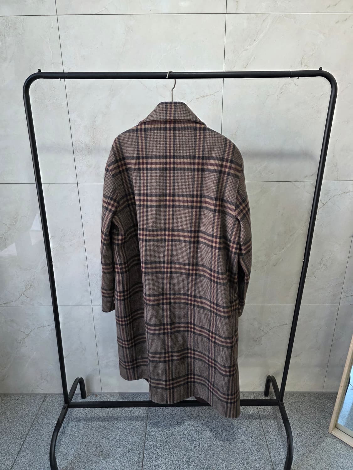 브라운체크 울코트  상품이미지6