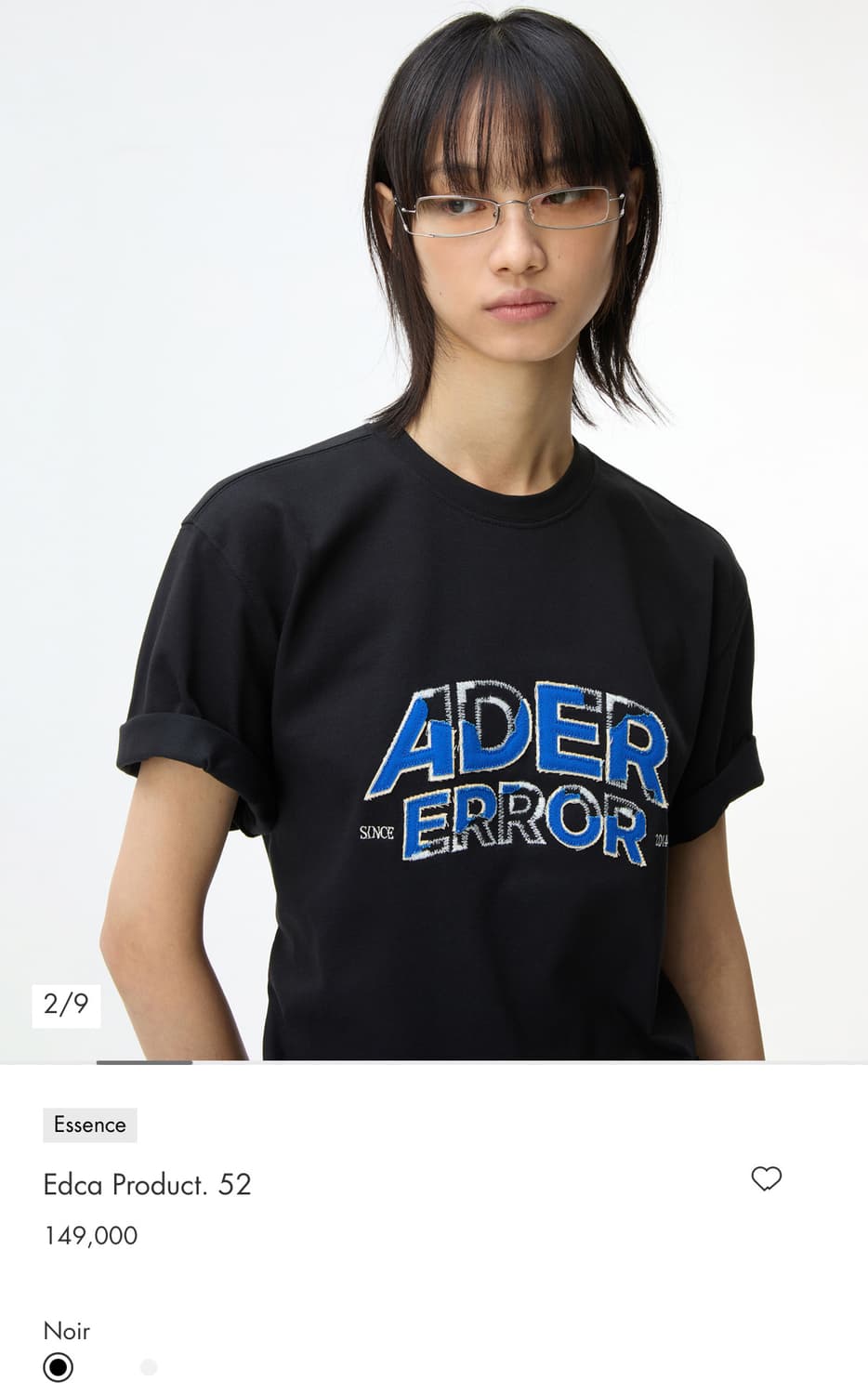 아더에러 EDCA 티셔츠 블랙 L 상품이미지1