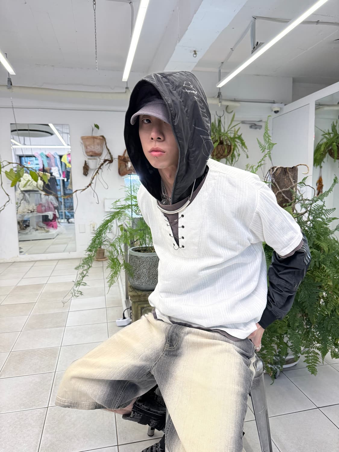 layered boxy t-shirt 상품이미지1