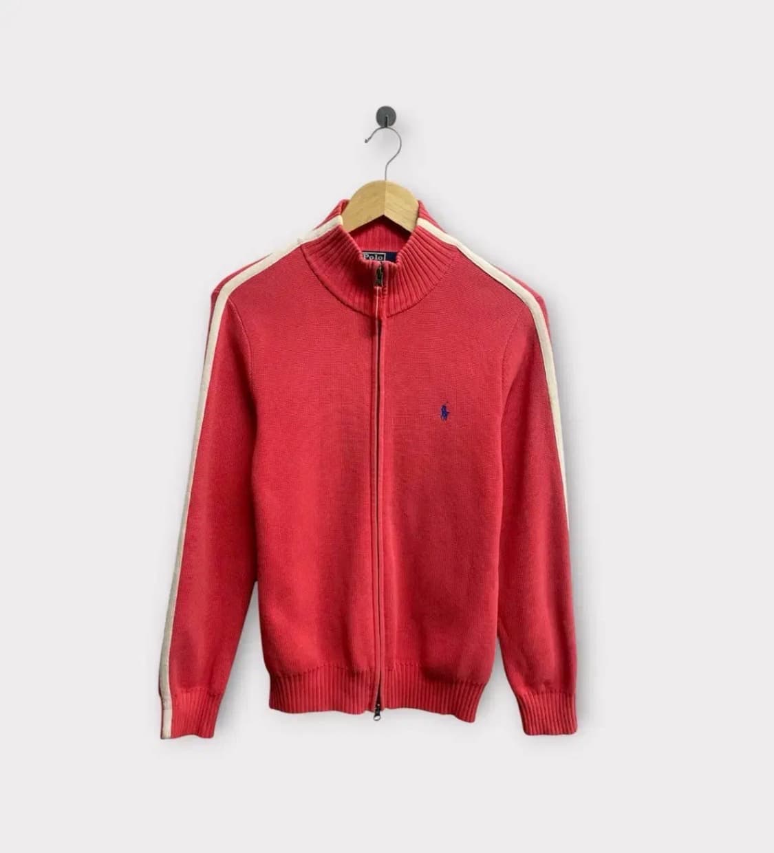 폴로 랄프로렌 코랄 사이드라인 풀집업 니트 S 상품이미지1