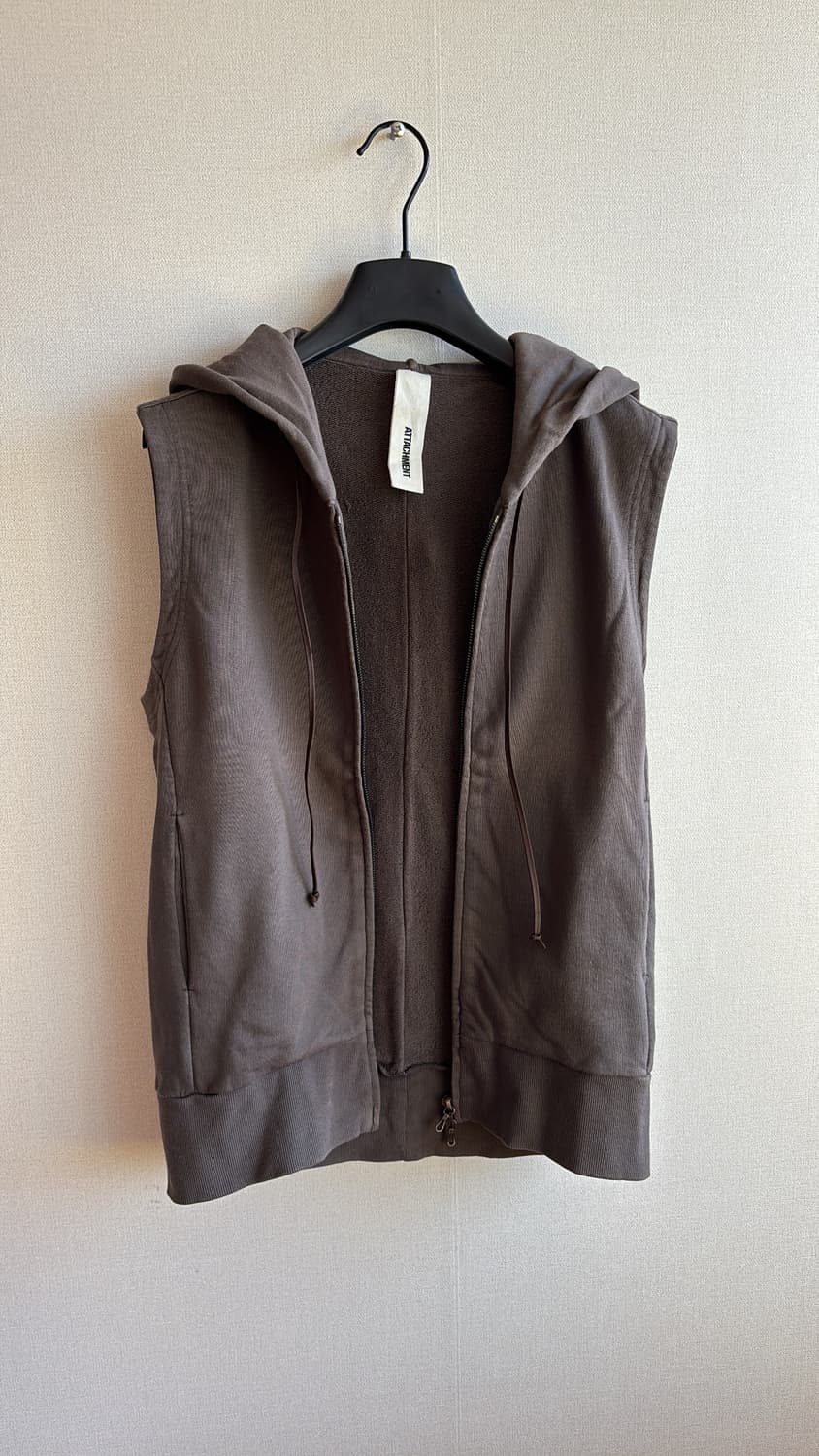 Leather String Hood Vest 상품이미지4
