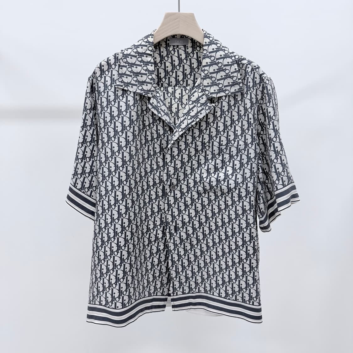 [A+급/42] 디올 오블리크 자카드 실크 반팔 셔츠 상품이미지1