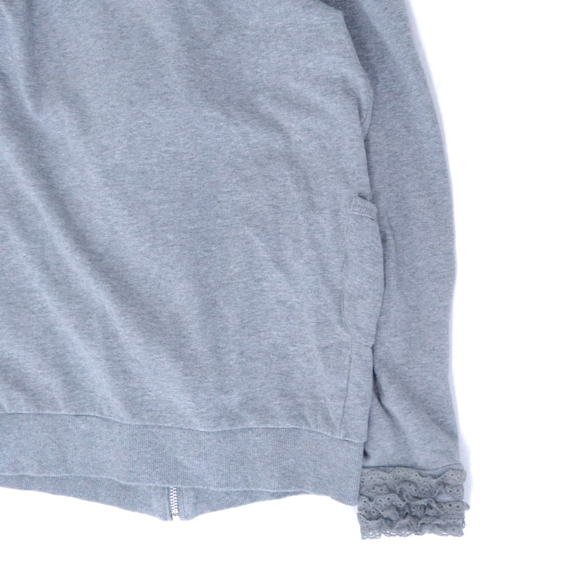 소프트 레이스 그레이 후드 집업 상품이미지10