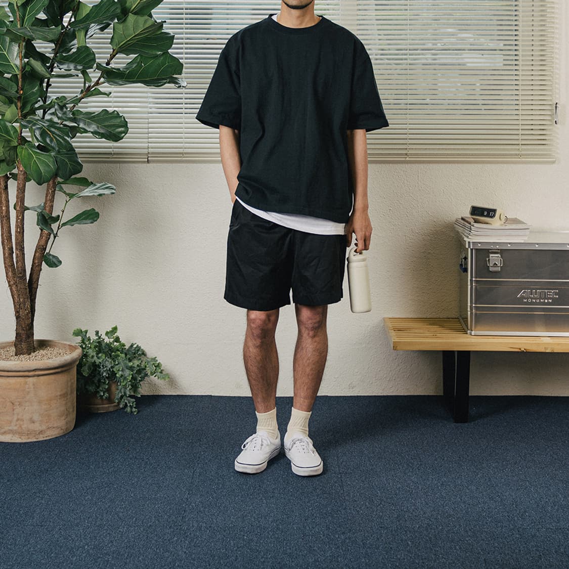 [L] 캠버 맥스웨이트 반팔티셔츠 블랙 상품이미지4