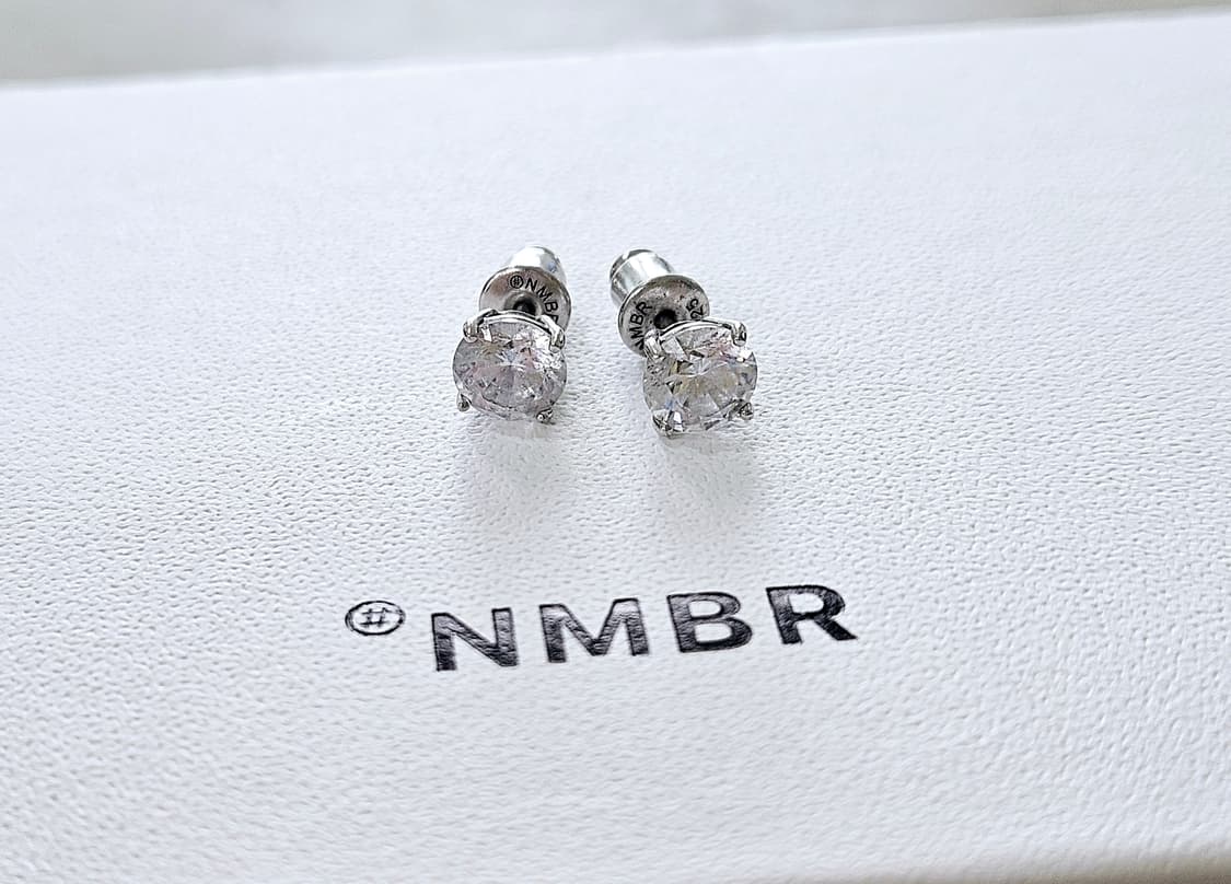 넘버링 #3111 N 다이아 6mm 귀걸이 [보증서포함 풀구성] 상품이미지1
