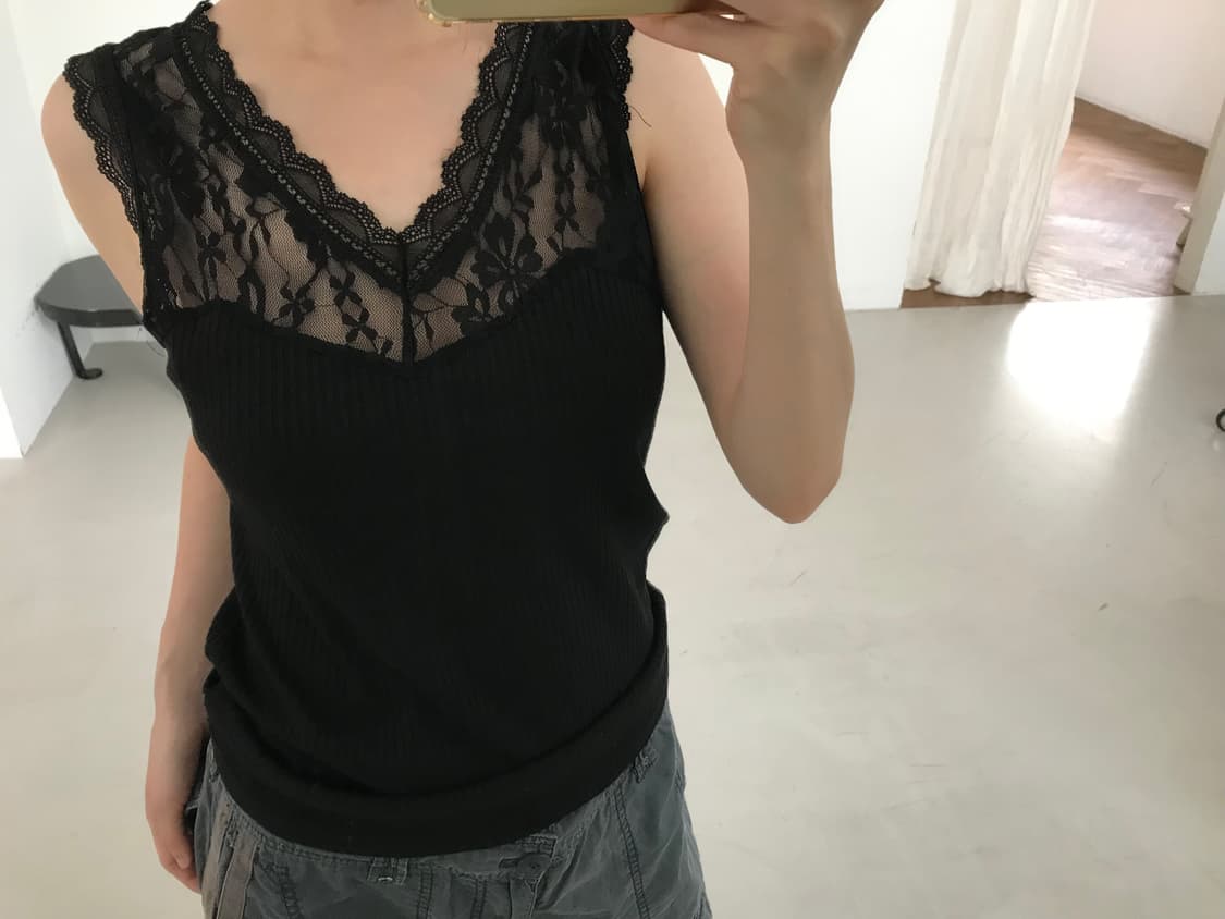 vintage lace sleeveless 상품이미지3
