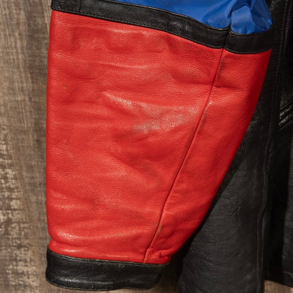 [3XL] 80s~ 아비렉스 컬러블럭 레더 레이싱 자켓  상품이미지6