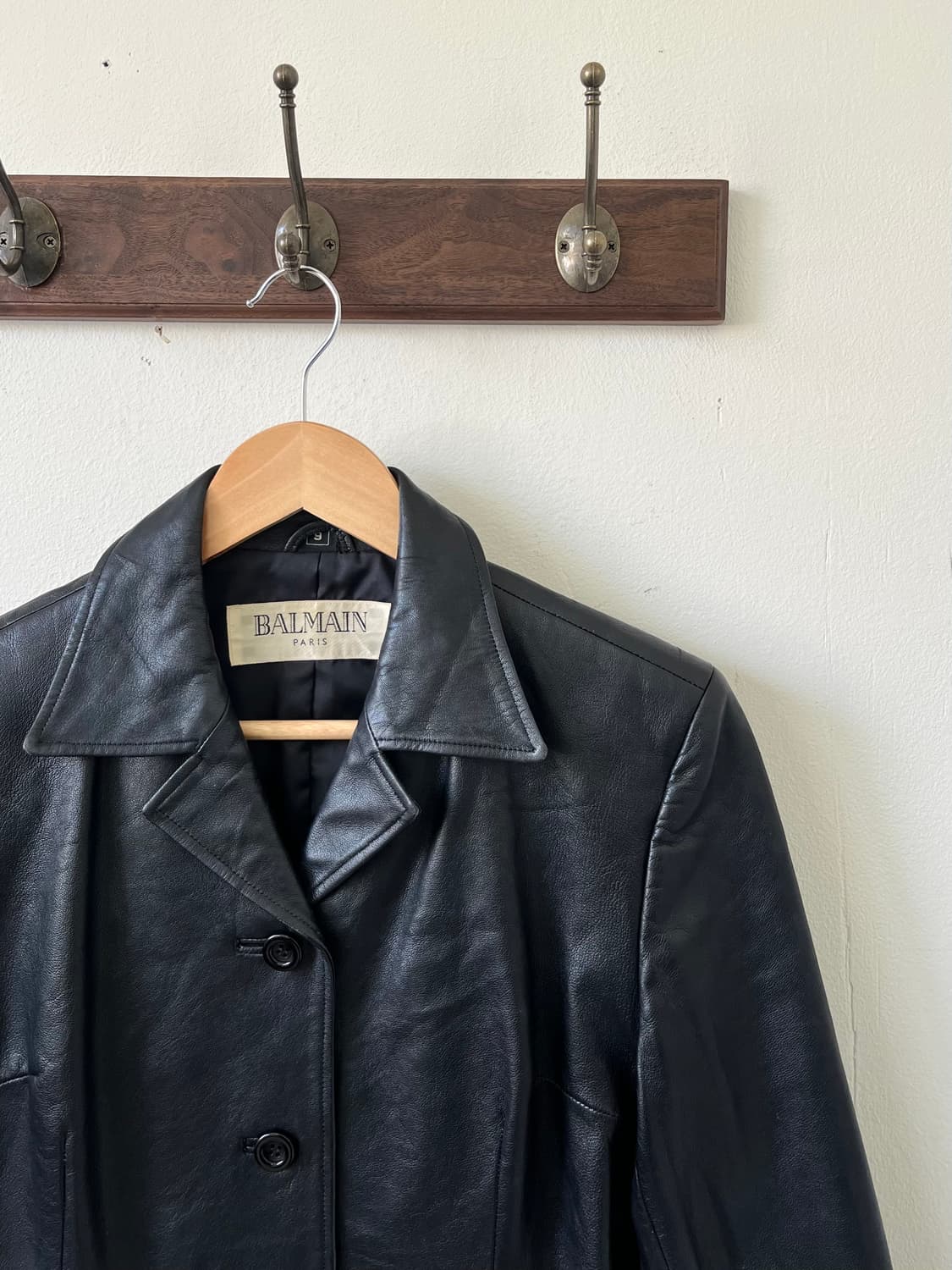 BALMAIN 블랙 램스킨 자켓 상품이미지2
