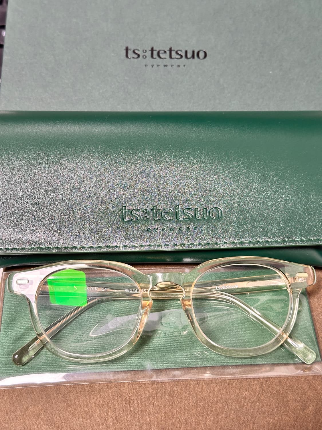 ts:tetsuo 테츠오 LS 01V C4 옐로우크리스탈투명 안경 상품이미지1