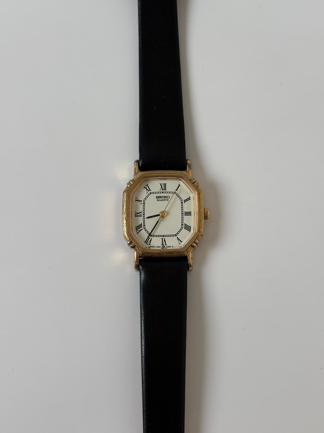 1980s Roman Gold Octagon Ladies Quartz 상품이미지1