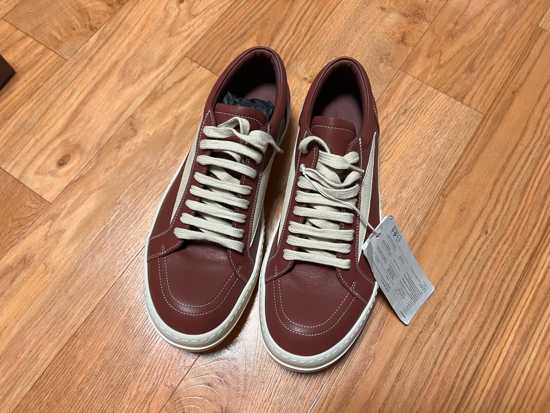 릭오웬스 빈티지 스니커즈 릭반스 레드 로즈우드 상품이미지1