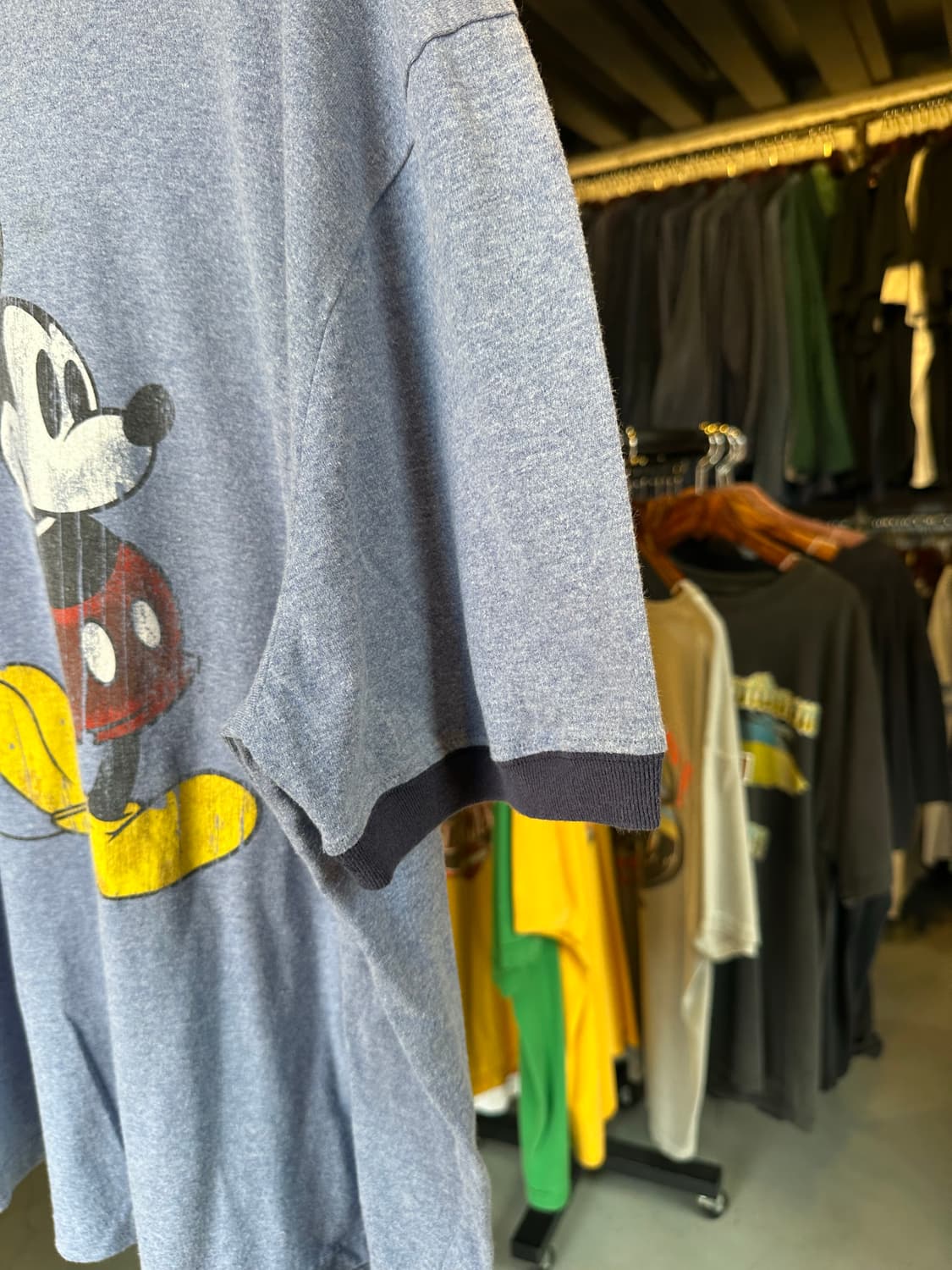 디즈니 미키마우스 프린팅 링거 티셔츠 상품이미지4