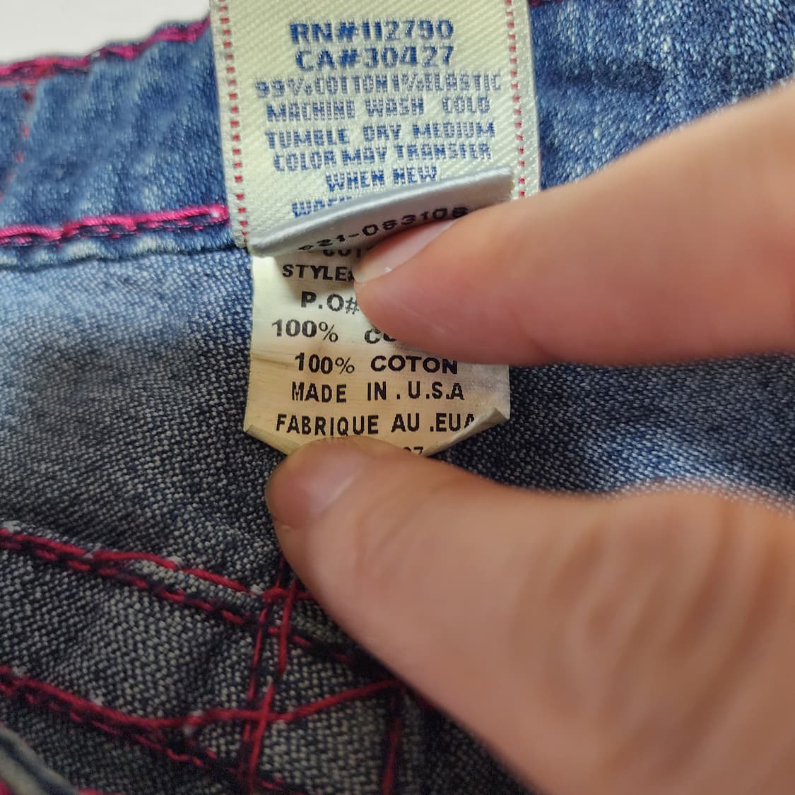 트루릴리젼 BILLY SUPER T Y2K 스티치 슬림 데님팬츠 상품이미지9