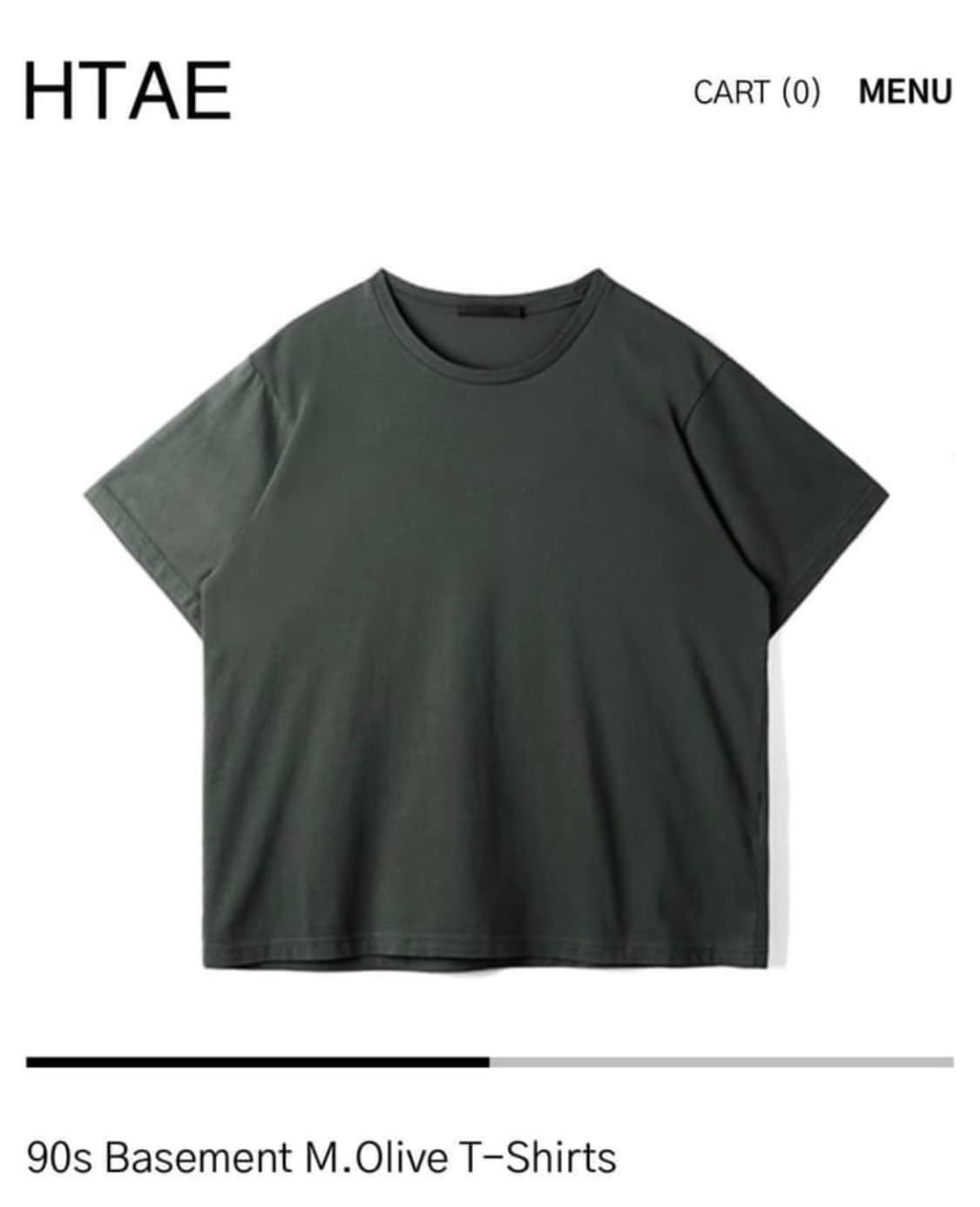 Htae 90s basement tshirts Olive 상품이미지1