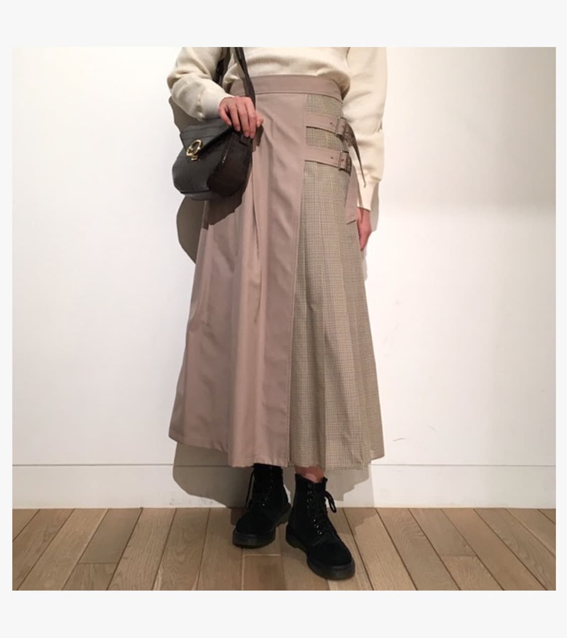 RAY BEAMS - CHECK SWITCHING SKIRT 상품이미지2